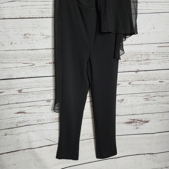 Lauren Ralph Lauren Black Cape Jumpsuit 6 & 12 - Picture 6 of 8